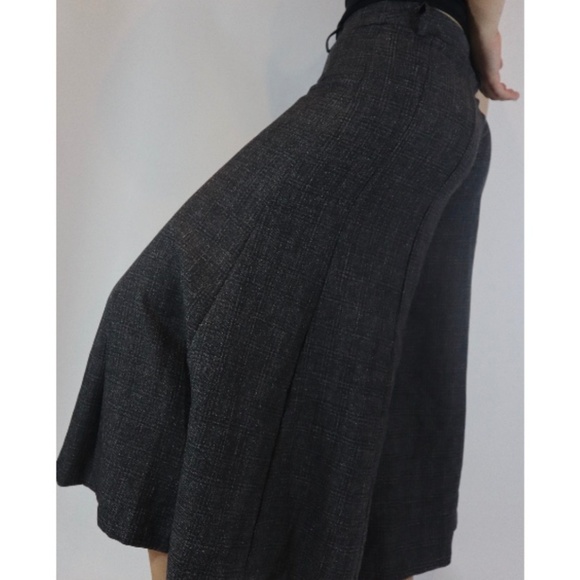 Vintage 90’s Plaid Wool Flowy Flare Pants - Picture 3 of 4